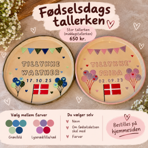 Personlig f�dselsdagstallerken 