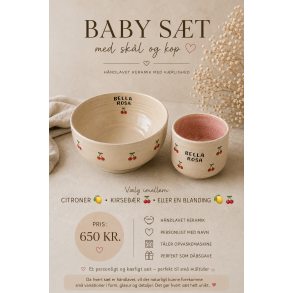 Personlig baby sk�l/kop med frugter 