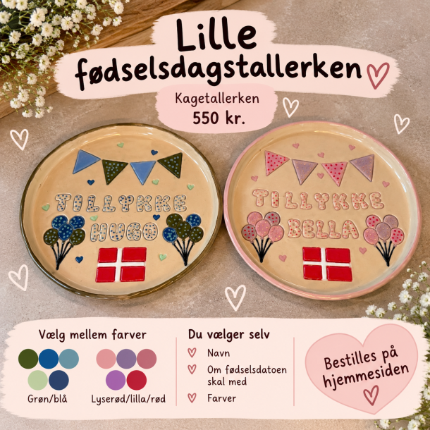 Lille personlig f�dselsdagstallerken 