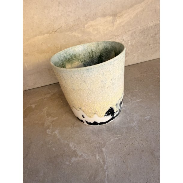 Porcel�nskop med Natur/skov 