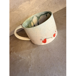 Porcel�nskop med Jordb�r  + hank 