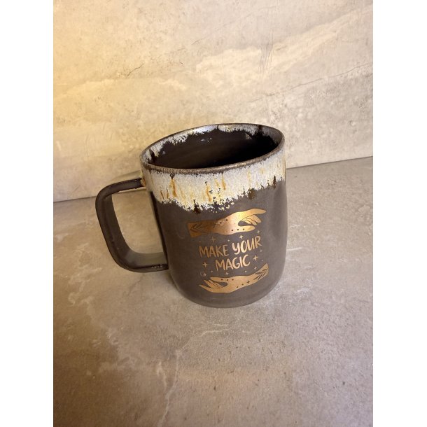 Porcel�nskop med Guldm�nster + hank (Make your magic)