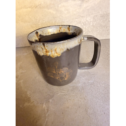 Porcel�nskop med Guldm�nster + hank (med Blad/blomst)