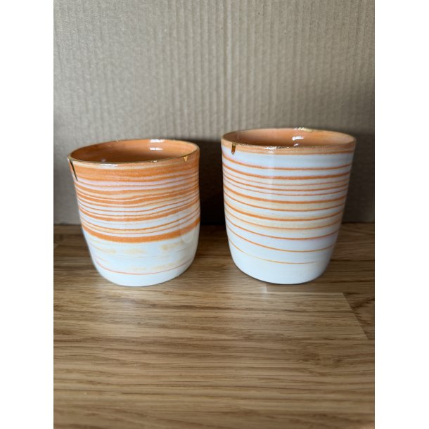 Spiral porcel�nskop med 22 karat guld