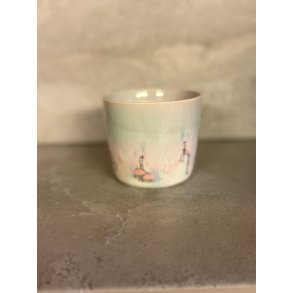 Porcel�nskop med flamingoer 