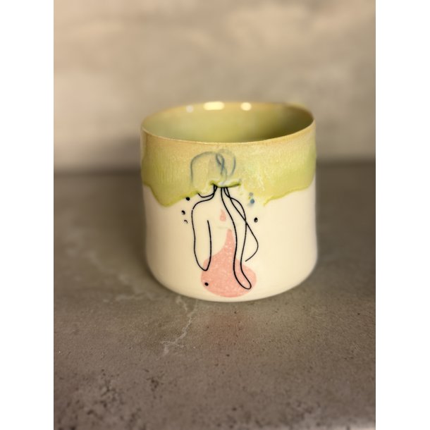 Porcel�nskop med Kvindefigurer 