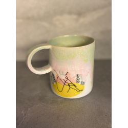 Porcel�nskop med Kvindefigurer + hank 